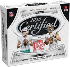 2020 Panini 1st Off The Line (FOTL) Premium Edition CERTIFIED NFL Football Trading Cards Hobby Box